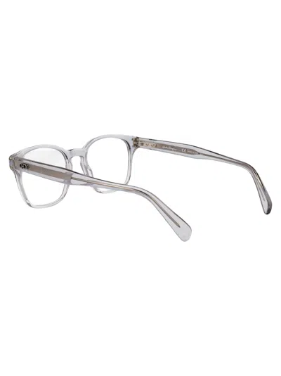 Ferragamo Light Crystal Grey Acetate Glasses In White