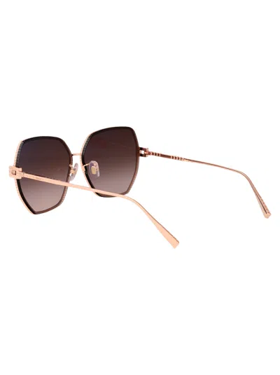 Chopard Oro Ramato Lucido Titanium Sunglasses In Brown