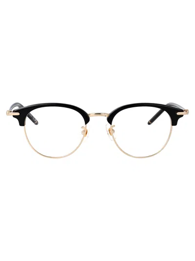 Montblanc Gold-black-transparent Metal Glasses