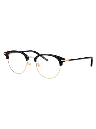 Montblanc Gold-black-transparent Metal Glasses