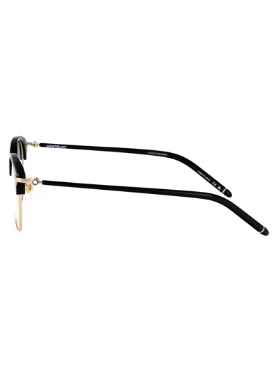Montblanc Gold-black-transparent Metal Glasses