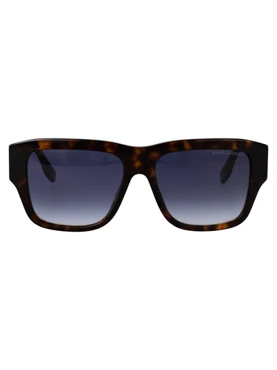 Marc Jacobs Havana Acetate Sunglasses In Brown