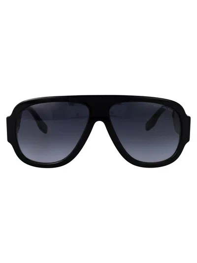 Marc Jacobs Black Acetate Sunglasses In Black