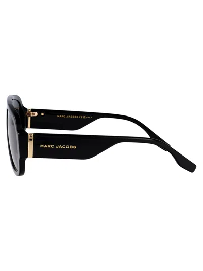 Marc Jacobs Black Acetate Sunglasses In Black