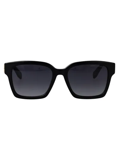 Marc Jacobs Acetate Square Sunglasses In Black