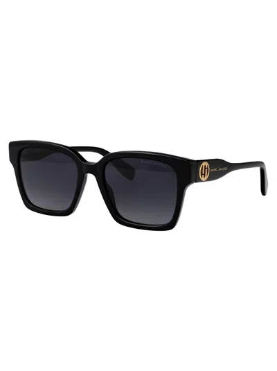 Marc Jacobs Acetate Square Sunglasses In Black