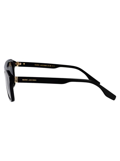 Marc Jacobs Blk Ptt Gr Metal Sunglasses In Black