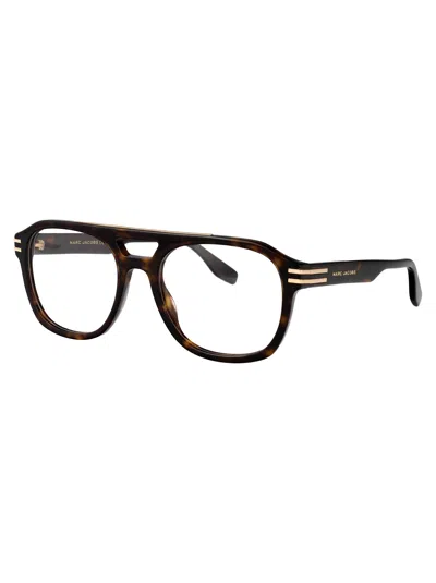 Marc Jacobs Havana Acetate Glasses In Brown