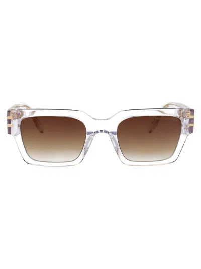 Marc Jacobs Crystal Acetate Sunglasses In Metallic