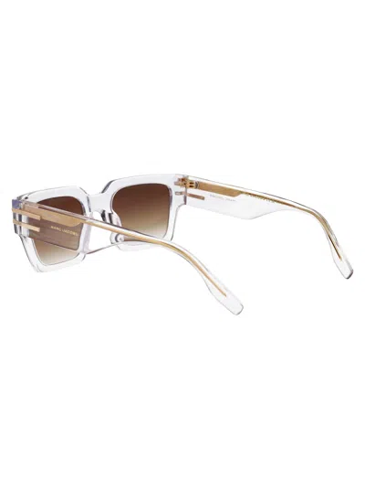 Marc Jacobs Crystal Acetate Sunglasses In Metallic