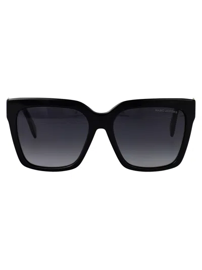 Marc Jacobs Acetate Square Sunglasses In Black