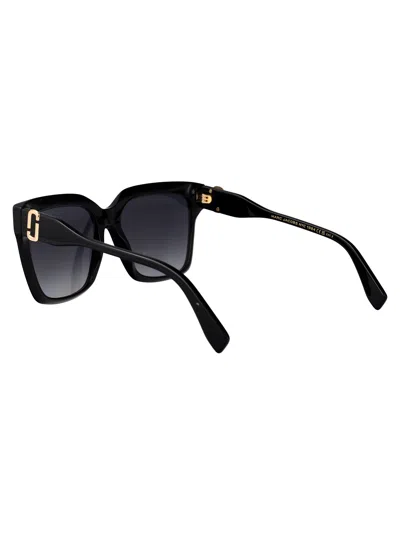 Marc Jacobs Acetate Square Sunglasses In Black