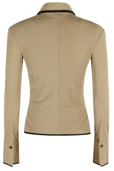 Nanushka Idana Shirt In Sand In Multi