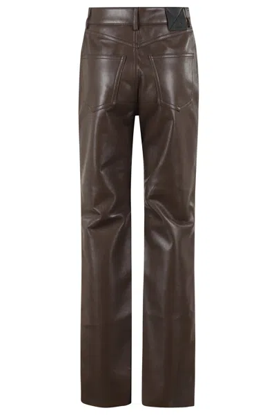 Nanushka Brown Seldes Regenerated Leather Trousers In Brown