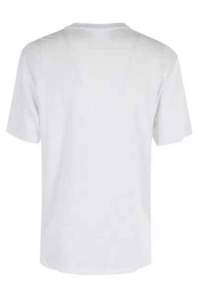 Isabel Marant Étoile Linen Logo Short-sleeve T-shirt In White