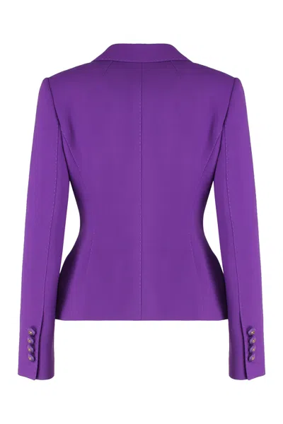 Dolce & Gabbana Emporio Armani Cotton Zipped Sweatshirt In Purple