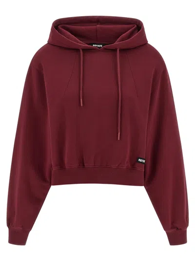 Rotate Birger Christensen Rotate Birgerchristensen Terry Back Hoodie In Red