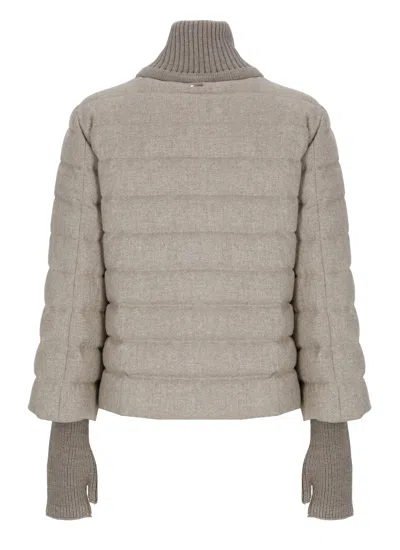 Herno Powder Polyamide Jackets In Gray