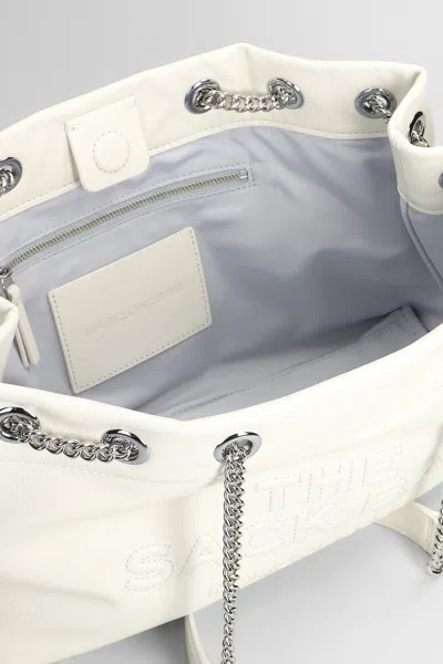 Marc Jacobs The Chain Sack Shoulder Bag In White Leather In White