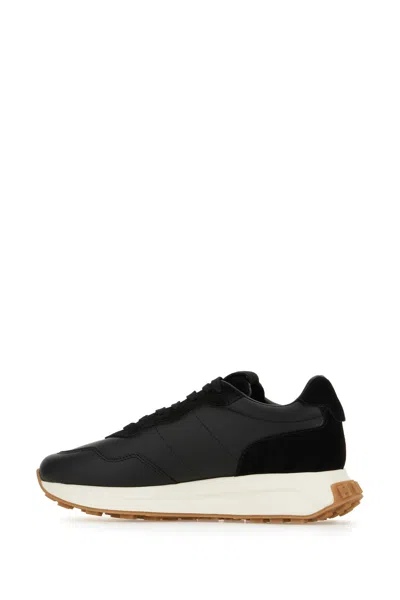 Hogan Leather-panelled Sneakers In Black