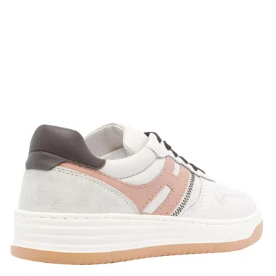 Hogan Sneakers With Perforated Toe Box And Contrasting Accents In Pink