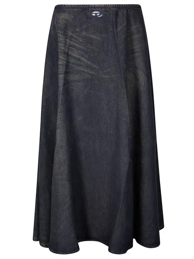 Diesel Skirts Blue And Green In Blue