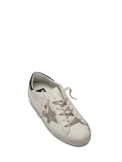 Golden Goose 20mm Super-star Leather Sneakers In Gray