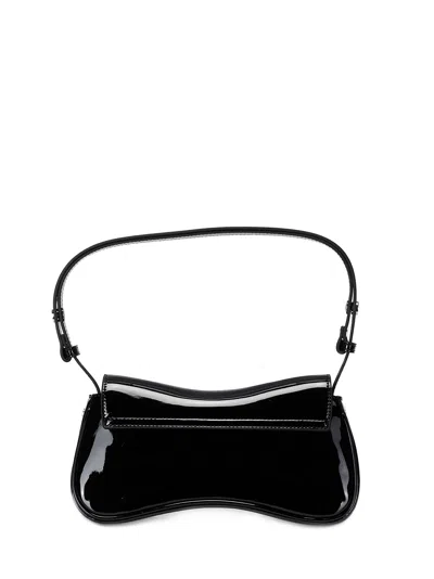 Diesel Medium Play Bag In Black Patent Leather In Black