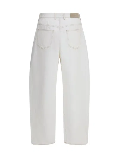 Givenchy Men White Denim Wide-leg Jeans In White
