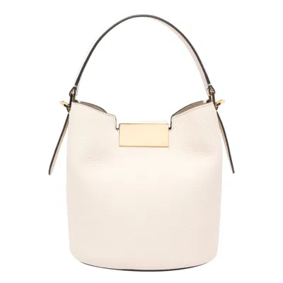 Marni Medium Trunkaroo White Leather Shoulder Bag In White