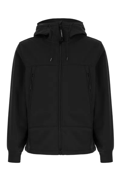 C.p. Company Shell-r Goggle Jacket In Black