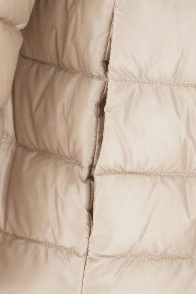Herno Cropped Padded Jacket With Boxy Silhouette In White