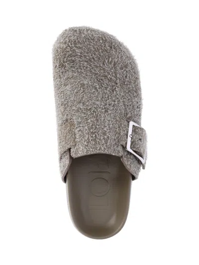 Loewe Ease Buckle Mule In Neutral