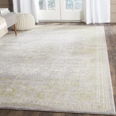 Safavieh Passion Machine Made Area Rug, Grey / Green Traditional Style Easy Care In Green