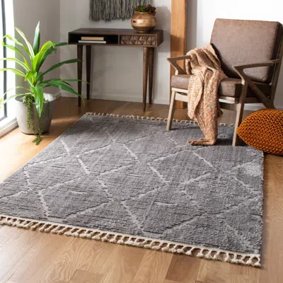 Safavieh Marrakesh Machine Made Area Rug, Grey Modern Style Easy Care In Gray