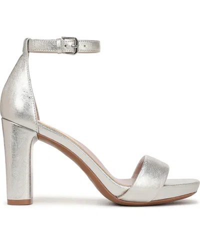 Naturalizer Joy Square Toe Ankle Strap Dress Sandals In White