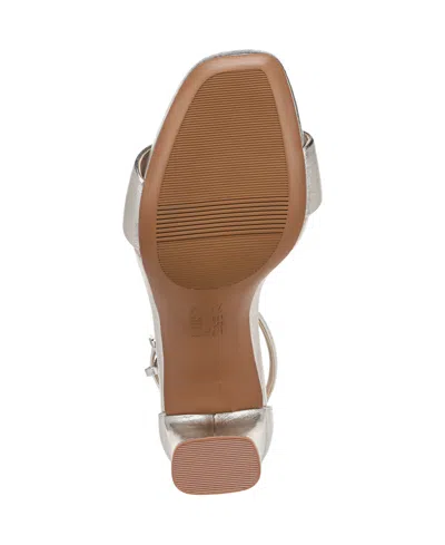 Naturalizer Joy Square Toe Ankle Strap Dress Sandals In White