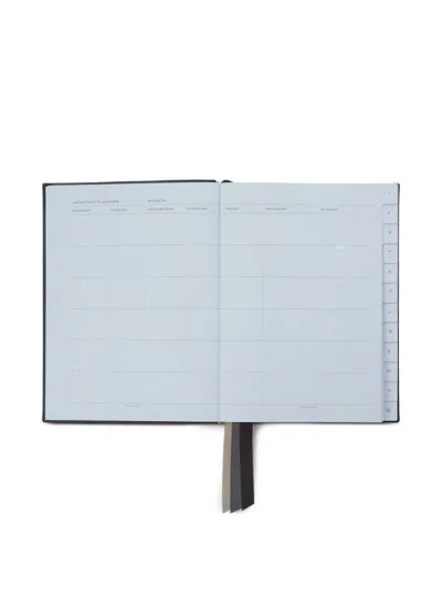 Smythson Soho Panama Leather Planner In Black