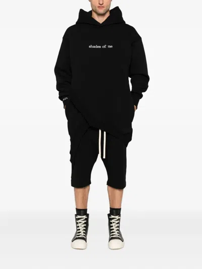 Hamza Asymmetric-hem Hoodie In Black