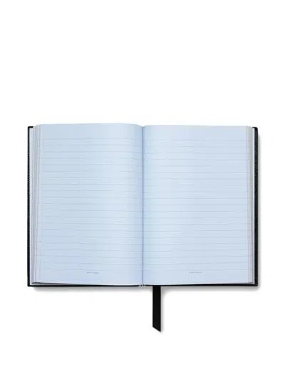 Smythson Panama Leather Notebook In Black