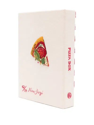 Olympia Le-tan Pizza Box Book Clutch In White