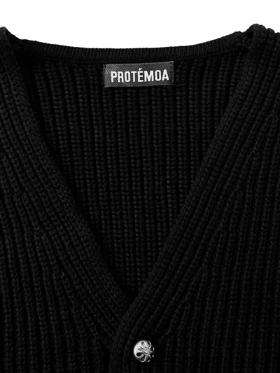 Protémoa Void Cardigan In Black