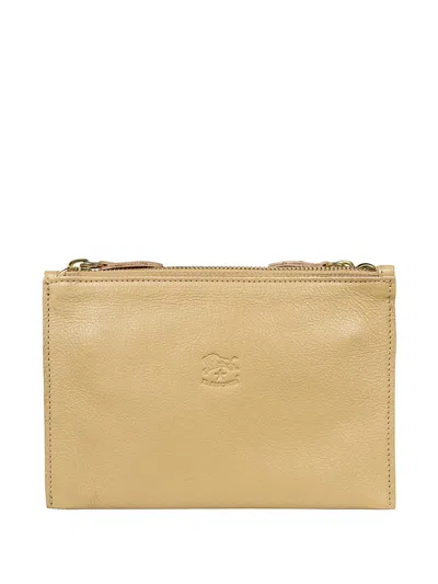 Il Bisonte Double-zip Leather Clutch In Pattern