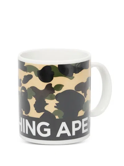 A Bathing Ape Camo-print Pottery Mug In Multi