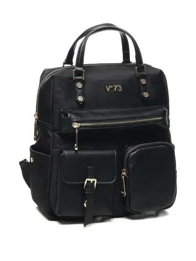 V73 Multi-pocket Top-handle Backpack In Black