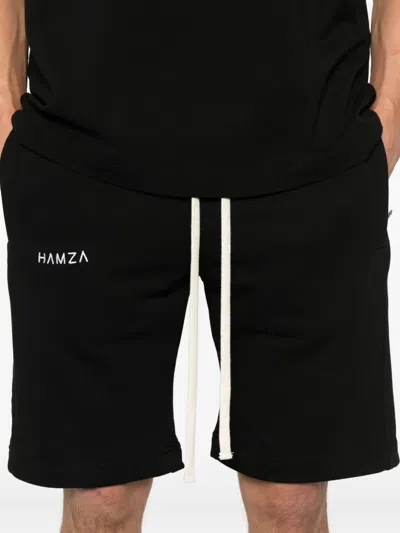 Hamza Drawstring Pocket Shorts In Black