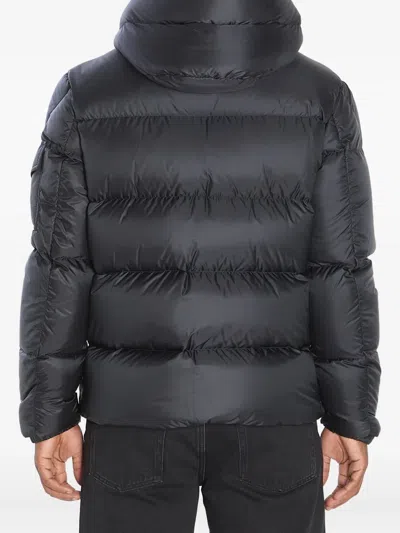 Moncler Boxy Puffer Jacket Adjustable Hood In Black