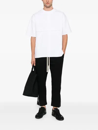 Hamza Drawstring Side-zip Trousers In Black