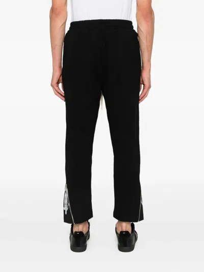 Hamza Drawstring Side-zip Trousers In Black