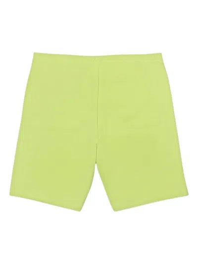 Callipygian Elasticated Biker Shorts In Green
